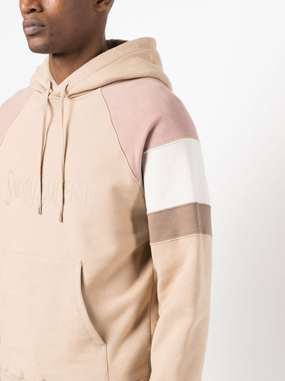 Saint Laurent Hoodie colour block à logo brodé - Lothaire