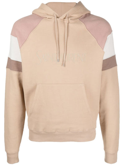 Saint Laurent Hoodie colour block à logo brodé - Lothaire