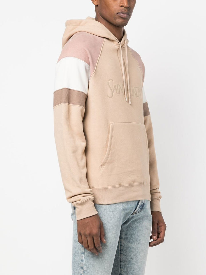 Saint Laurent Hoodie colour block à logo brodé - Lothaire