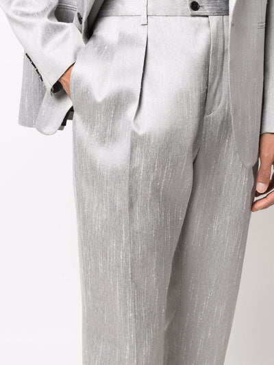 Saint Laurent - Pantalon de costume à poches arrières passepoilées - Lothaire boutiques