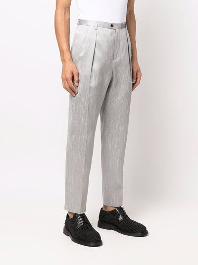 Saint Laurent - Pantalon de costume à poches arrières passepoilées - Lothaire boutiques