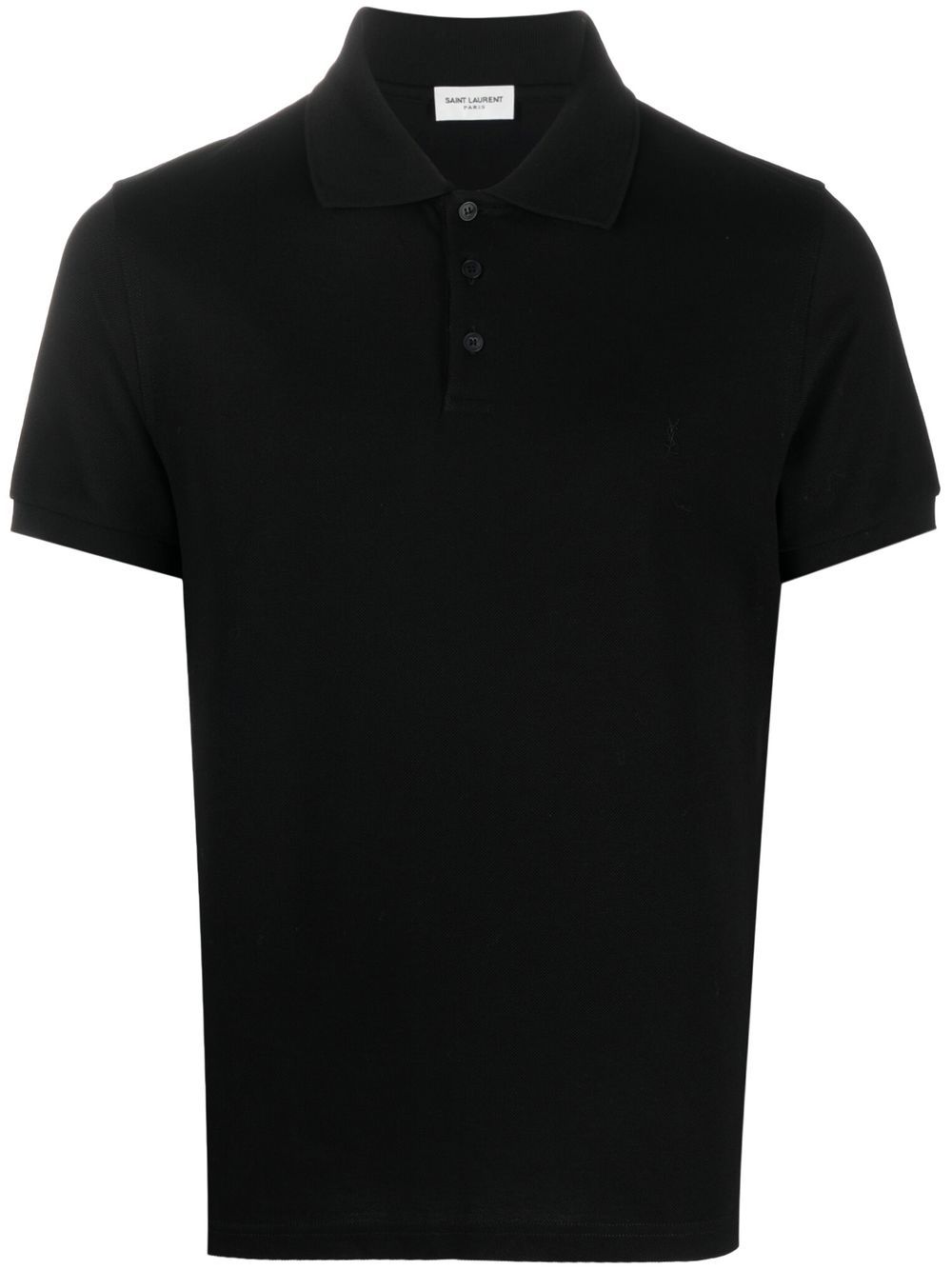 Saint Laurent Polo Black à logo imprimé - Lothaire