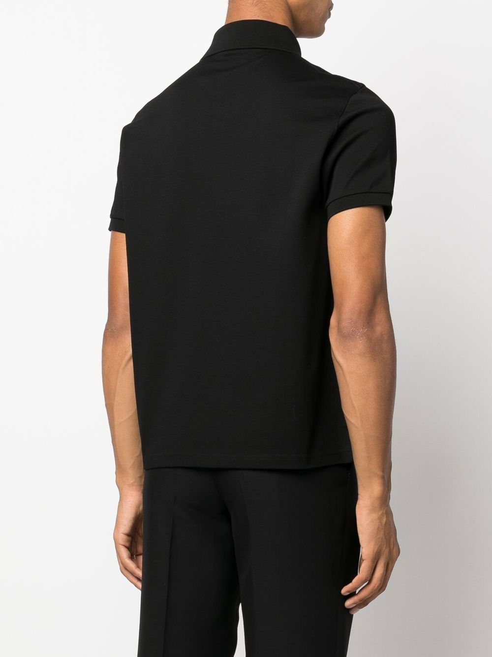 Saint Laurent Polo Black à logo imprimé - Lothaire