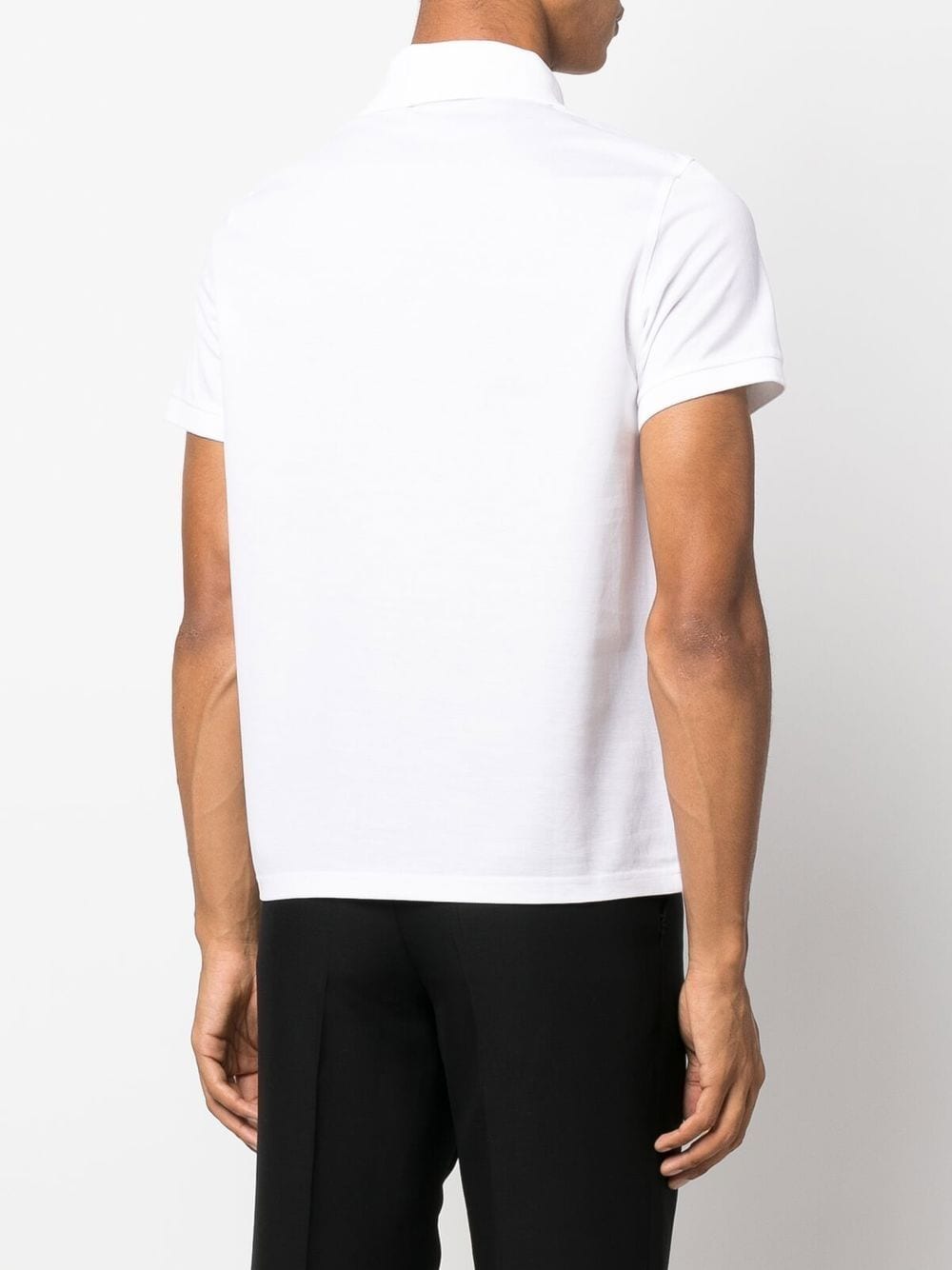 Saint Laurent Polo White à logo imprimé - Lothaire