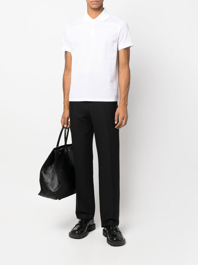 Saint Laurent Polo White à logo imprimé - Lothaire