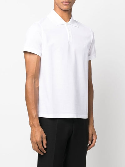 Saint Laurent Polo White à logo imprimé - Lothaire