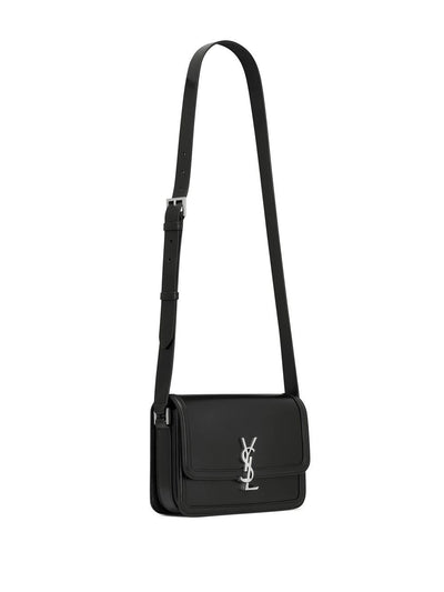 Saint Laurent Sacoche en cuir à plaque logo - Lothaire boutiques