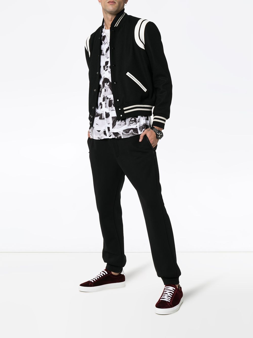 Saint Laurent veste bomber Teddy - Lothaire boutiques (6938096861349)