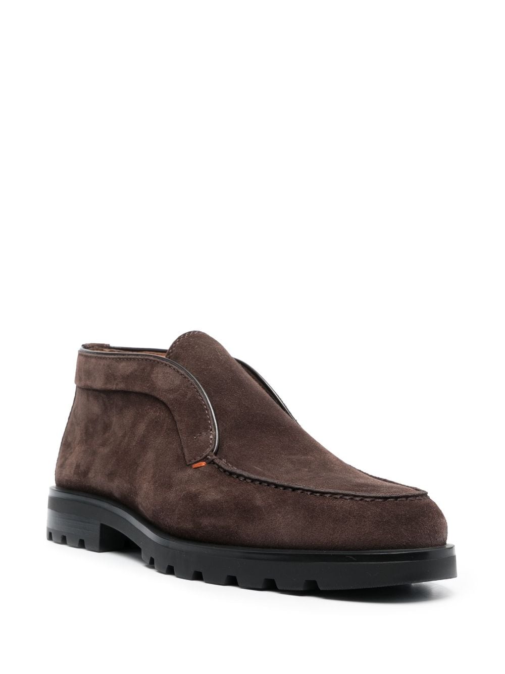 Santoni - Mocassins Chocolat en daim - Lothaire