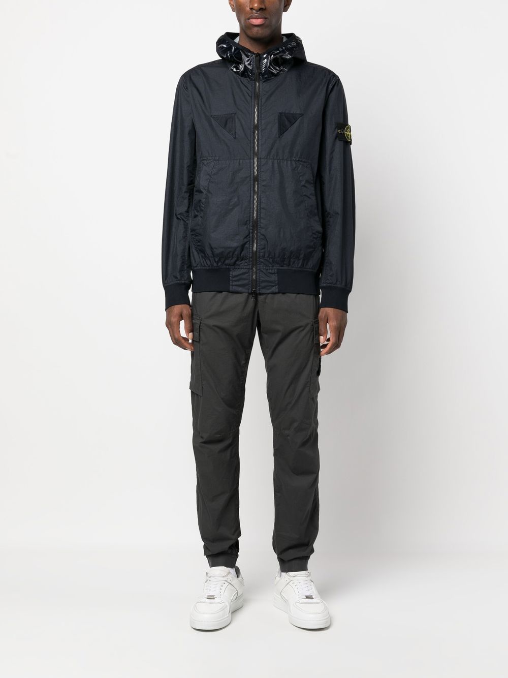 Stone Island Blouson à capuche Navy 40723 MEMBRANA 3L TC – Lothaire