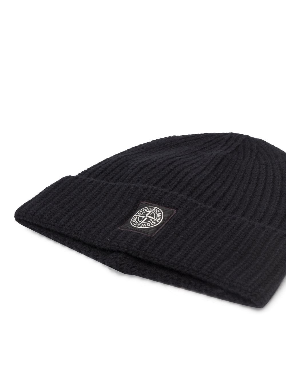 Stone Island Bonnet noir à patch logo - Lothaire boutiques