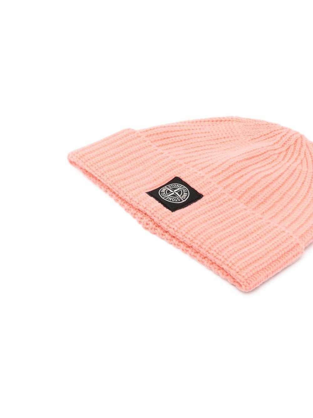 Stone Island Bonnet rose à patch logo - Lothaire boutiques