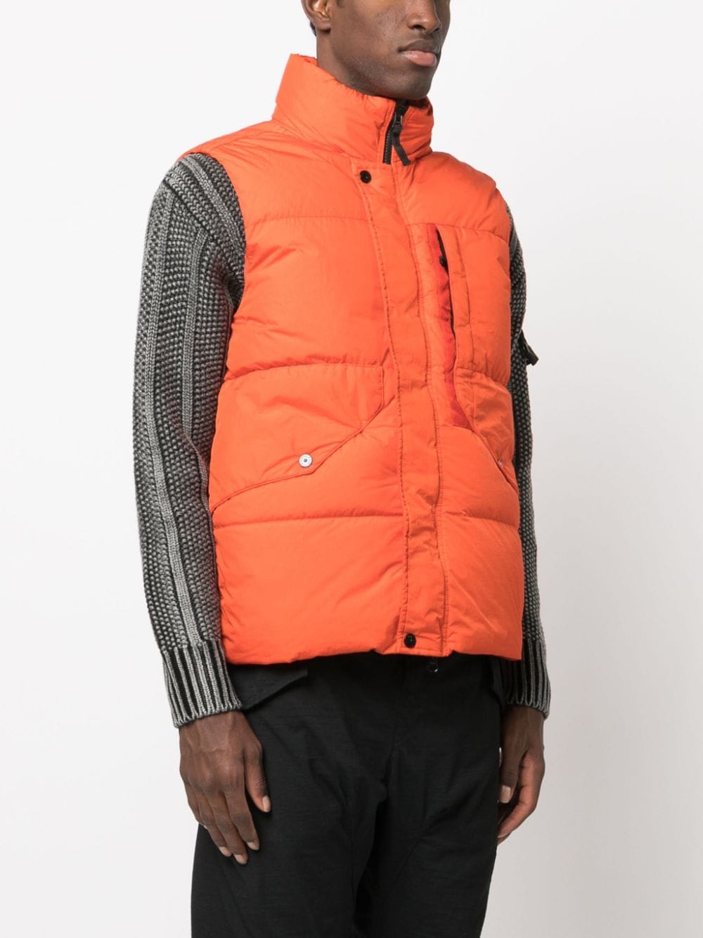 Stone Island Doudoune sans manches orange G0423 – Lothaire