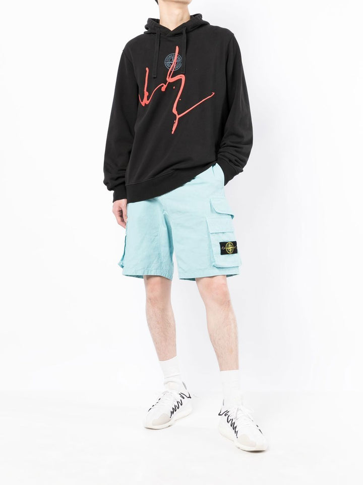 Stone Island Hoodie 66481 COTTON FLEECE 'INK THREE' PRINT - Lothaire boutiques