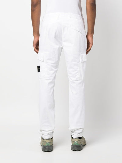 Stone Island Pantalon blanc cargo 30410 SUPIMA® COTTON - Lothaire
