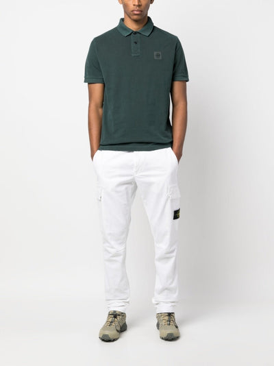 Stone Island Pantalon blanc cargo 30410 SUPIMA® COTTON - Lothaire