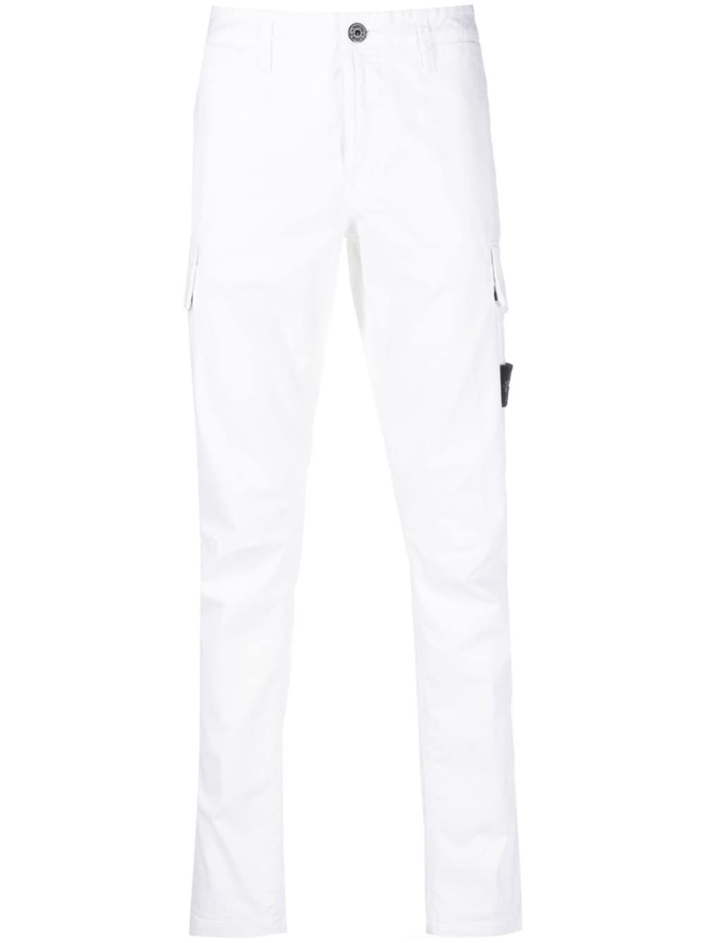 Stone Island Pantalon blanc cargo 30410 SUPIMA® COTTON - Lothaire