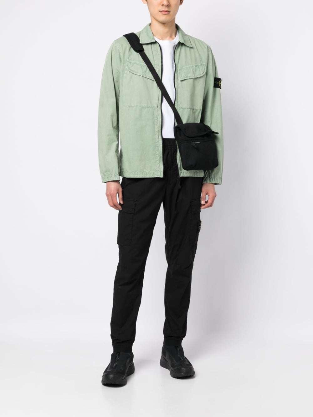 Stone Island Pantalon cargo noir 31303 - Lothaire