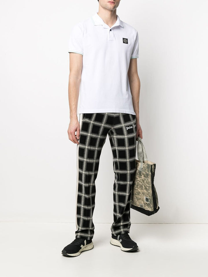Stone Island Polo 22S18 STRETCH COTTON PIQUÉ_COUPE AJUSTÉE blanc - Lothaire boutiques