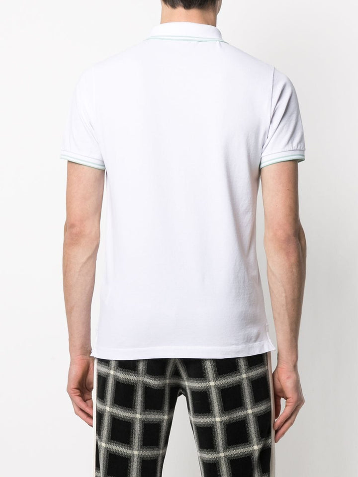 Stone Island Polo 22S18 STRETCH COTTON PIQUÉ_COUPE AJUSTÉE blanc - Lothaire boutiques