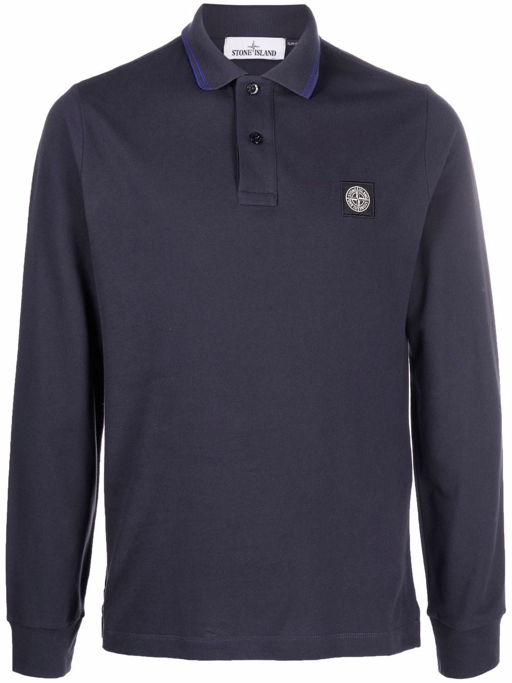 Stone Island Polo à patch logo Bleu - Lothaire boutiques