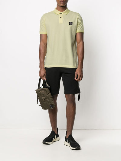 Stone island Polo à patch logo Citron - Lothaire boutiques