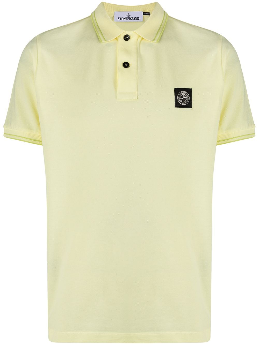 Stone island Polo à patch logo Citron - Lothaire boutiques