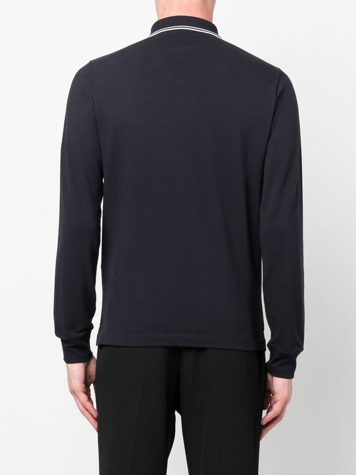Stone Island Polo bleu à motif compass signature - Lothaire boutiques