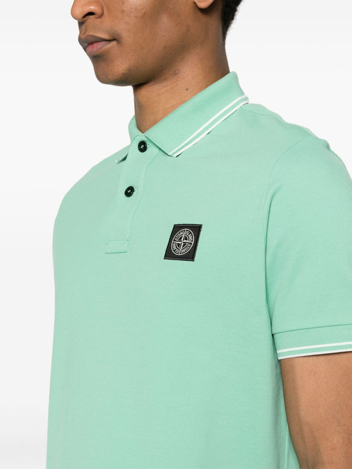 Stone Island - Polo en coton Light green Compass - Lothaire