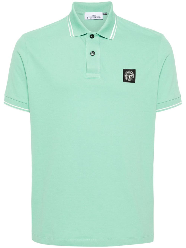 Stone Island - Polo en coton Light green Compass - Lothaire