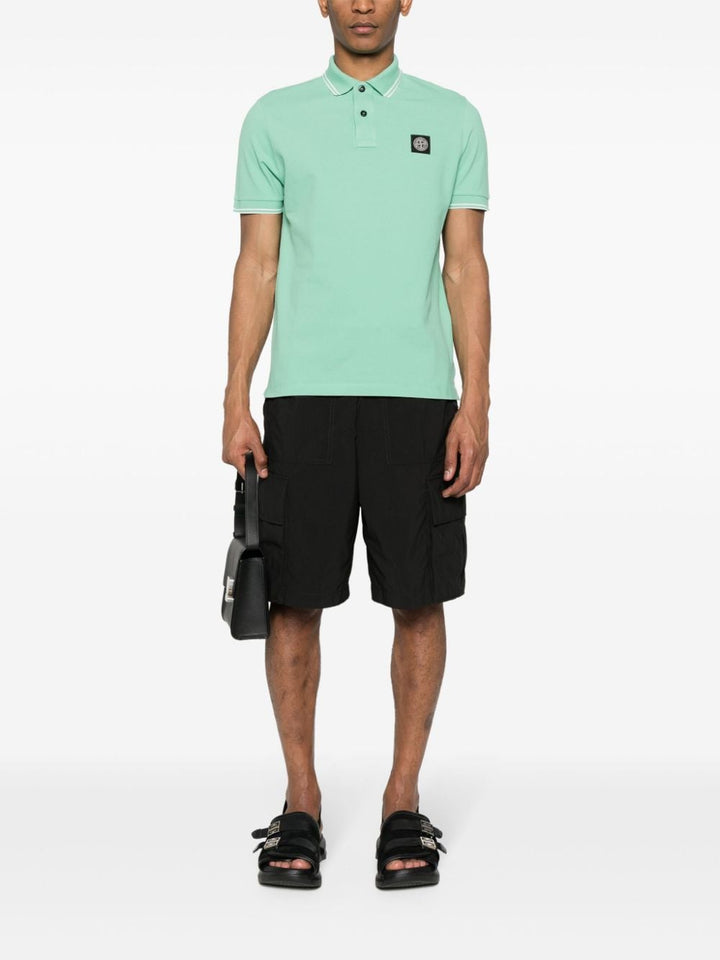 Stone Island - Polo en coton Light green Compass - Lothaire