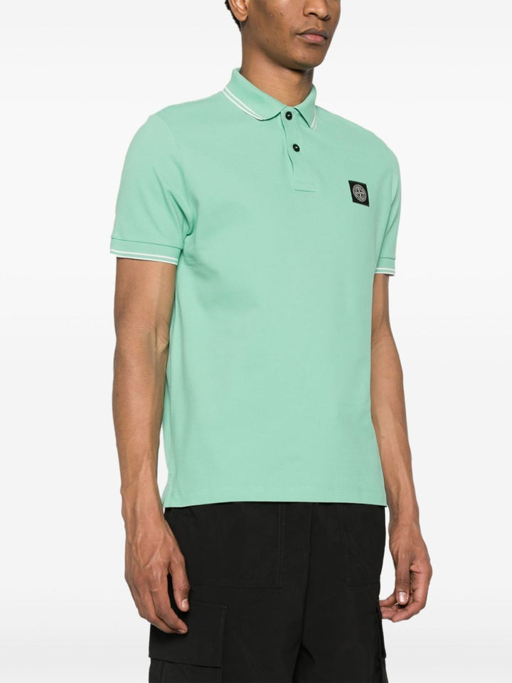Stone Island - Polo en coton Light green Compass - Lothaire