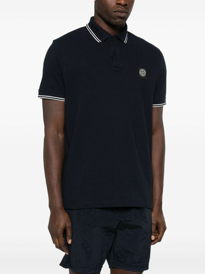 Stone Island - Polo en coton navy Compass - Lothaire