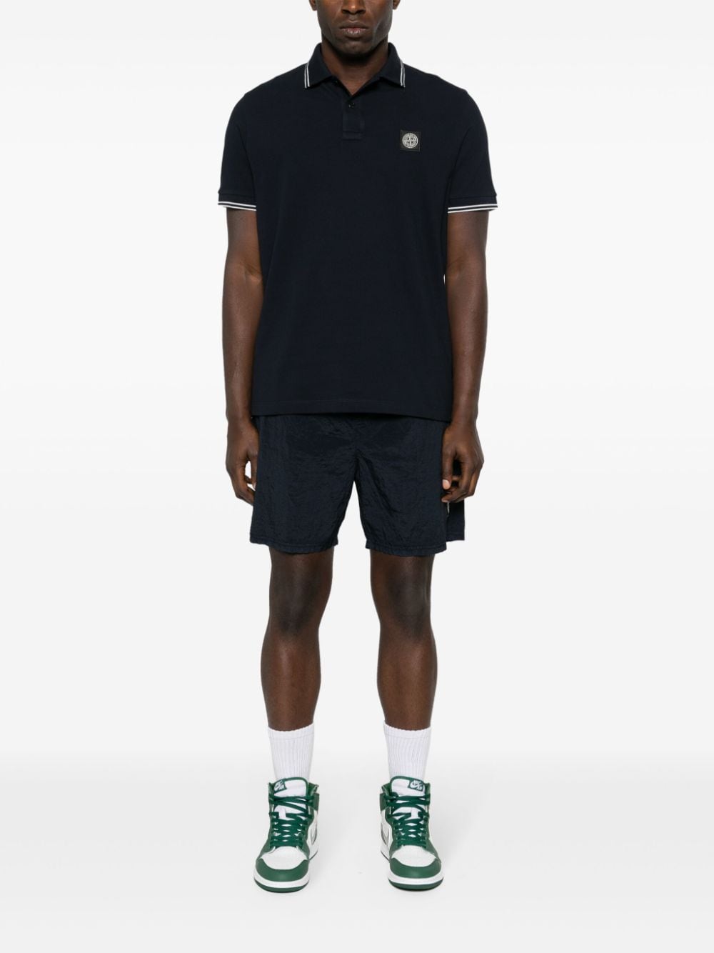 Stone Island - Polo en coton navy Compass - Lothaire