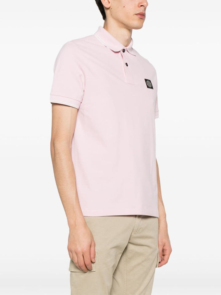 Stone Island - Polo en coton rose Compass - Lothaire