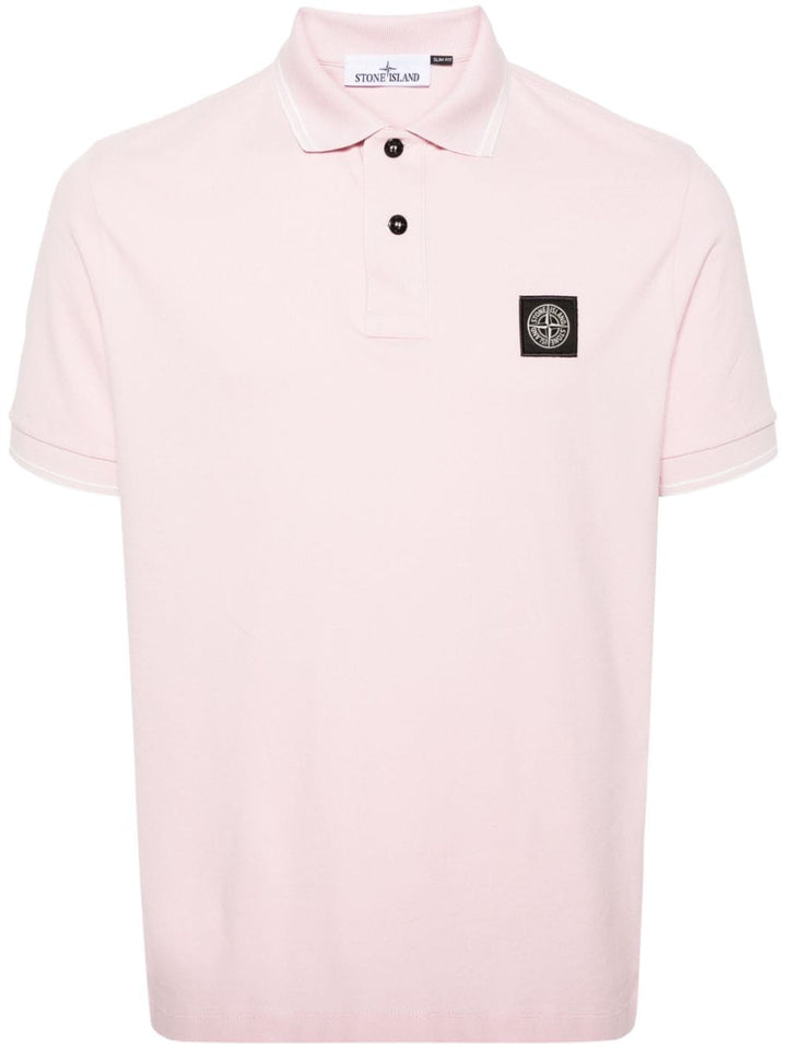 Stone Island - Polo en coton rose Compass - Lothaire