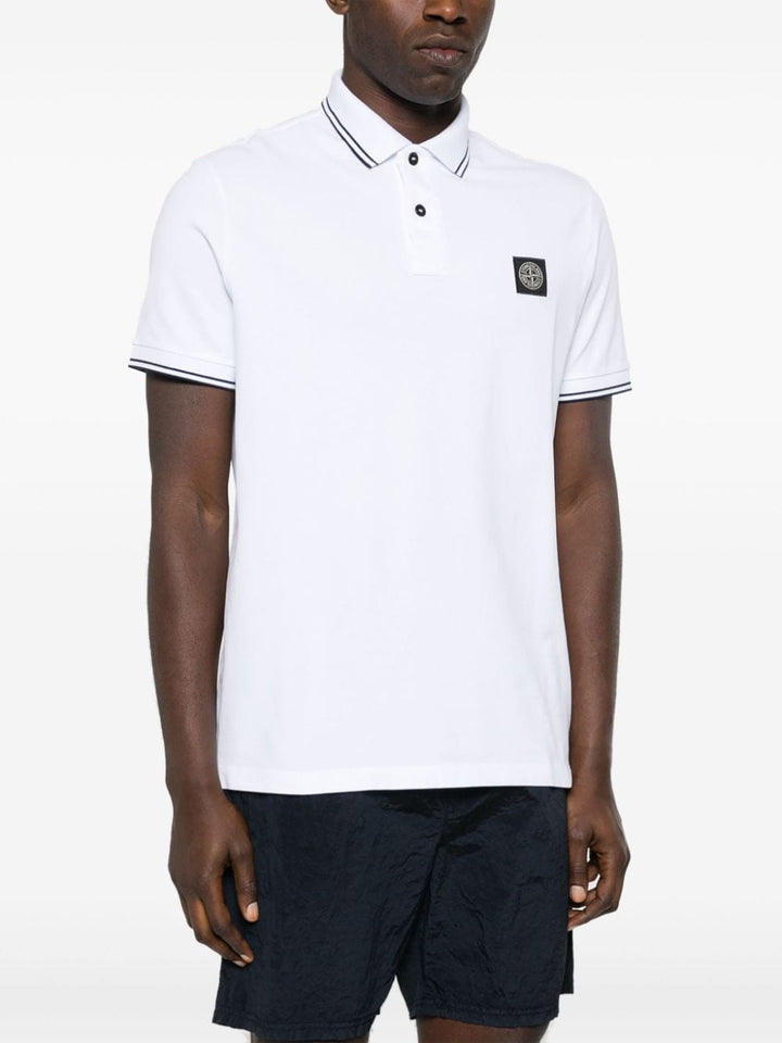 Stone Island - Polo en coton white Compass - Lothaire