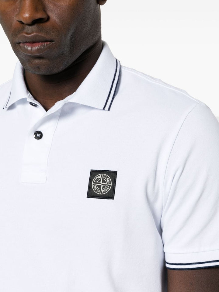 Stone Island - Polo en coton white Compass - Lothaire