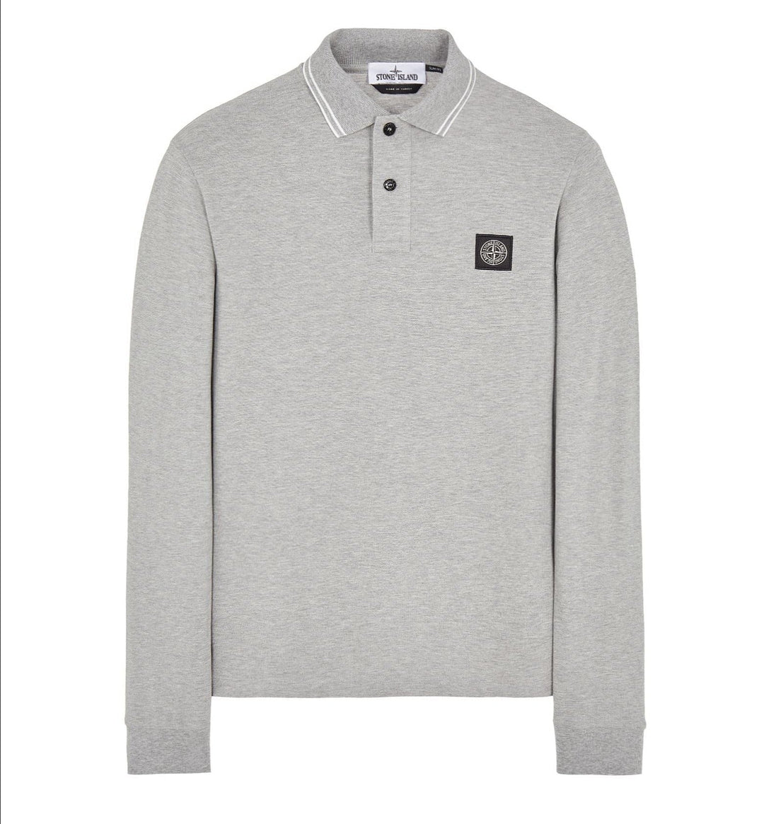 Stone Island Polo gris à motif compass signature - Lothaire boutiques