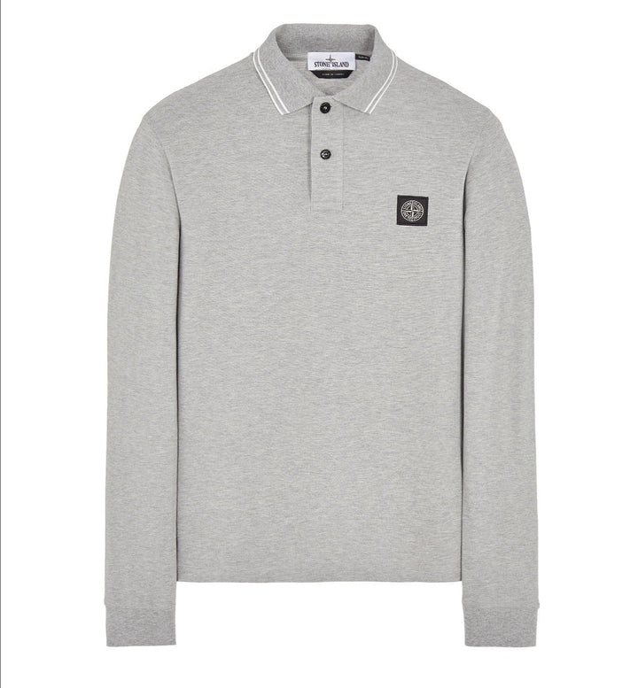 Stone Island Polo gris à motif compass signature - Lothaire boutiques