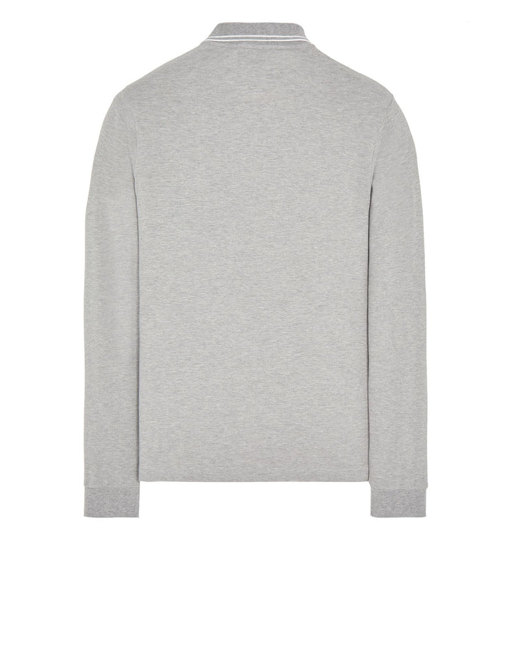 Stone Island Polo gris à motif compass signature - Lothaire boutiques