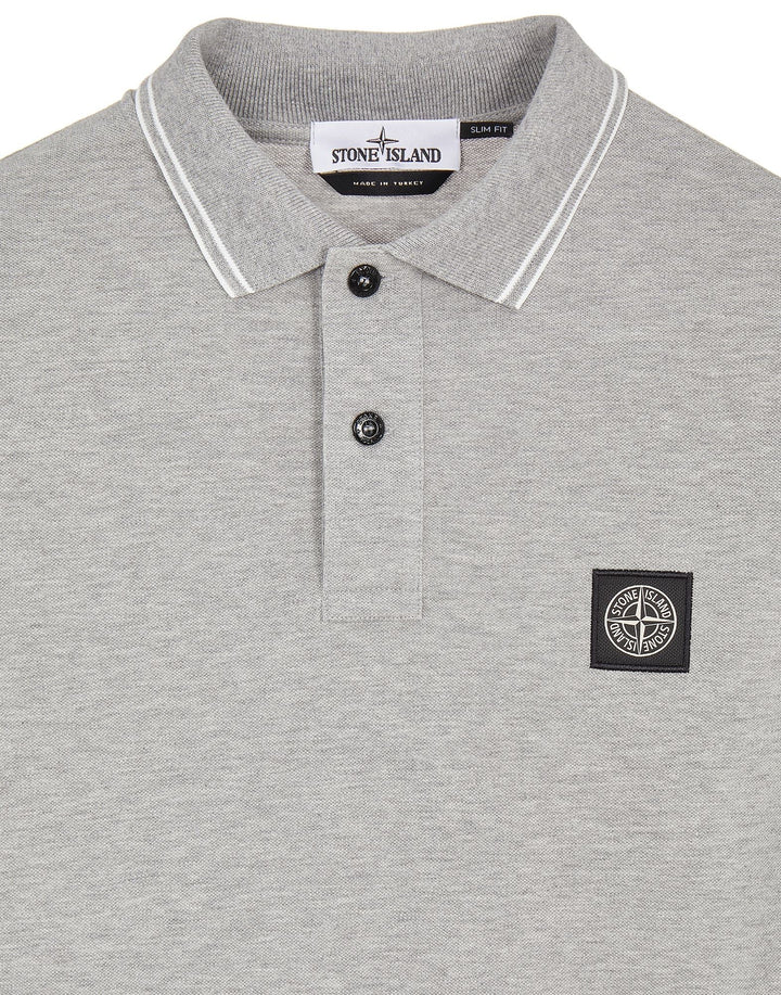 Stone Island Polo gris à motif compass signature - Lothaire boutiques
