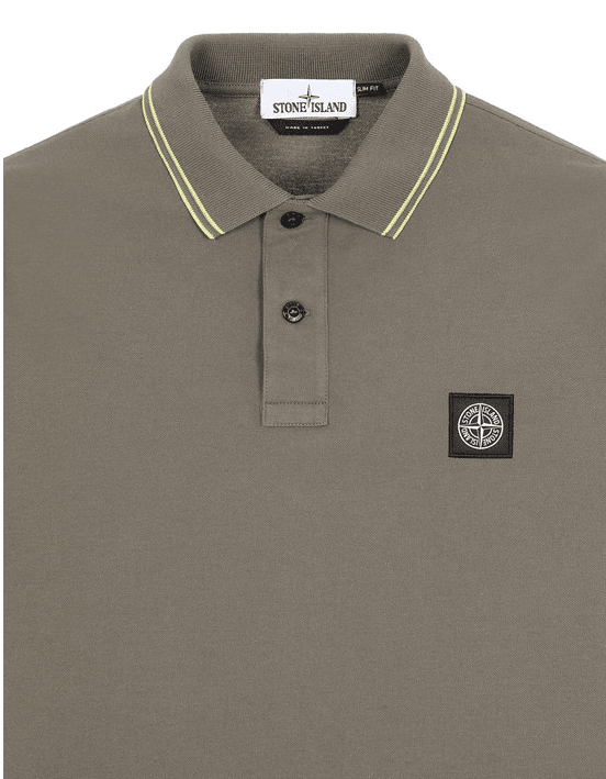 STONE ISLAND - Polo manches courtes vert olive - Lothaire boutiques (6153224192165)