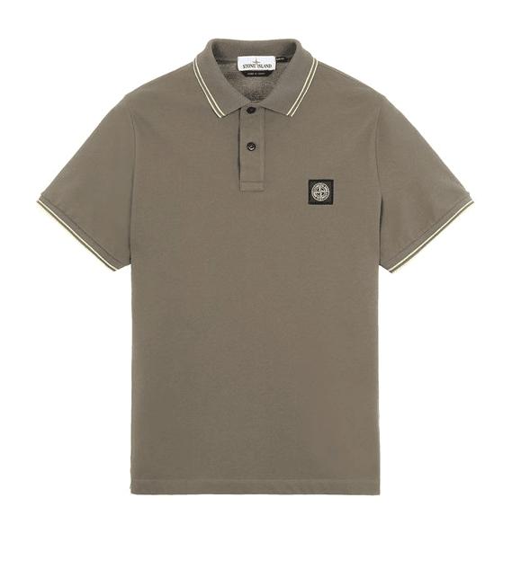 STONE ISLAND - Polo manches courtes vert olive - Lothaire boutiques (6153224192165)
