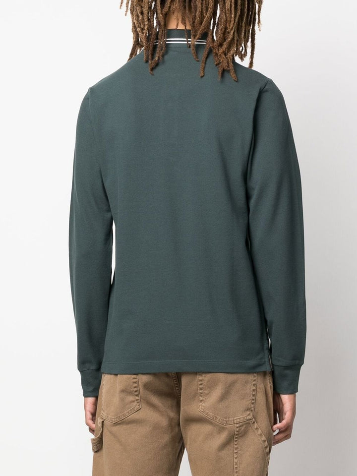 Stone Island Polo vert à motif compass signature - Lothaire boutiques