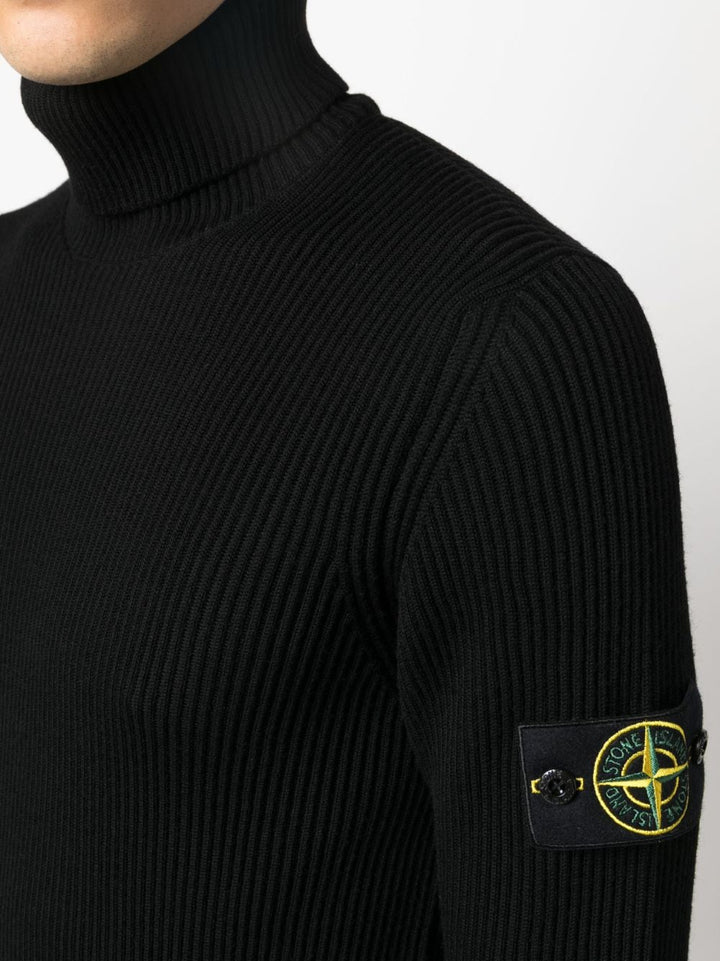 Stone Island Pull black col roulé - Lothaire