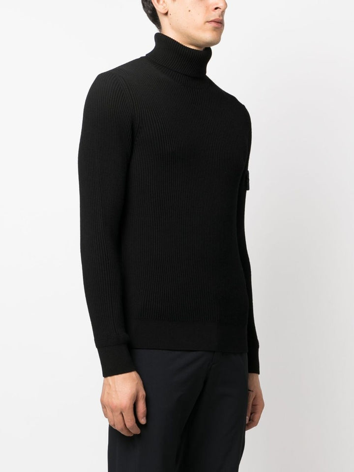 Stone Island Pull black col roulé - Lothaire