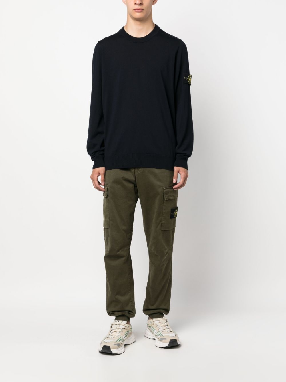 Stone Island Pull en laine vierge navy - Lothaire