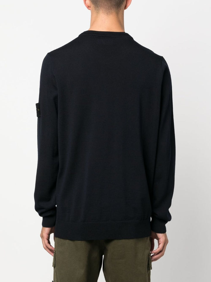 Stone Island Pull en laine vierge navy - Lothaire