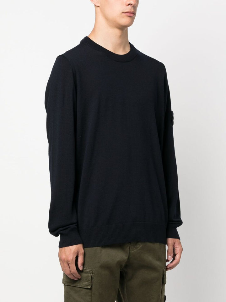 Stone Island Pull en laine vierge navy - Lothaire